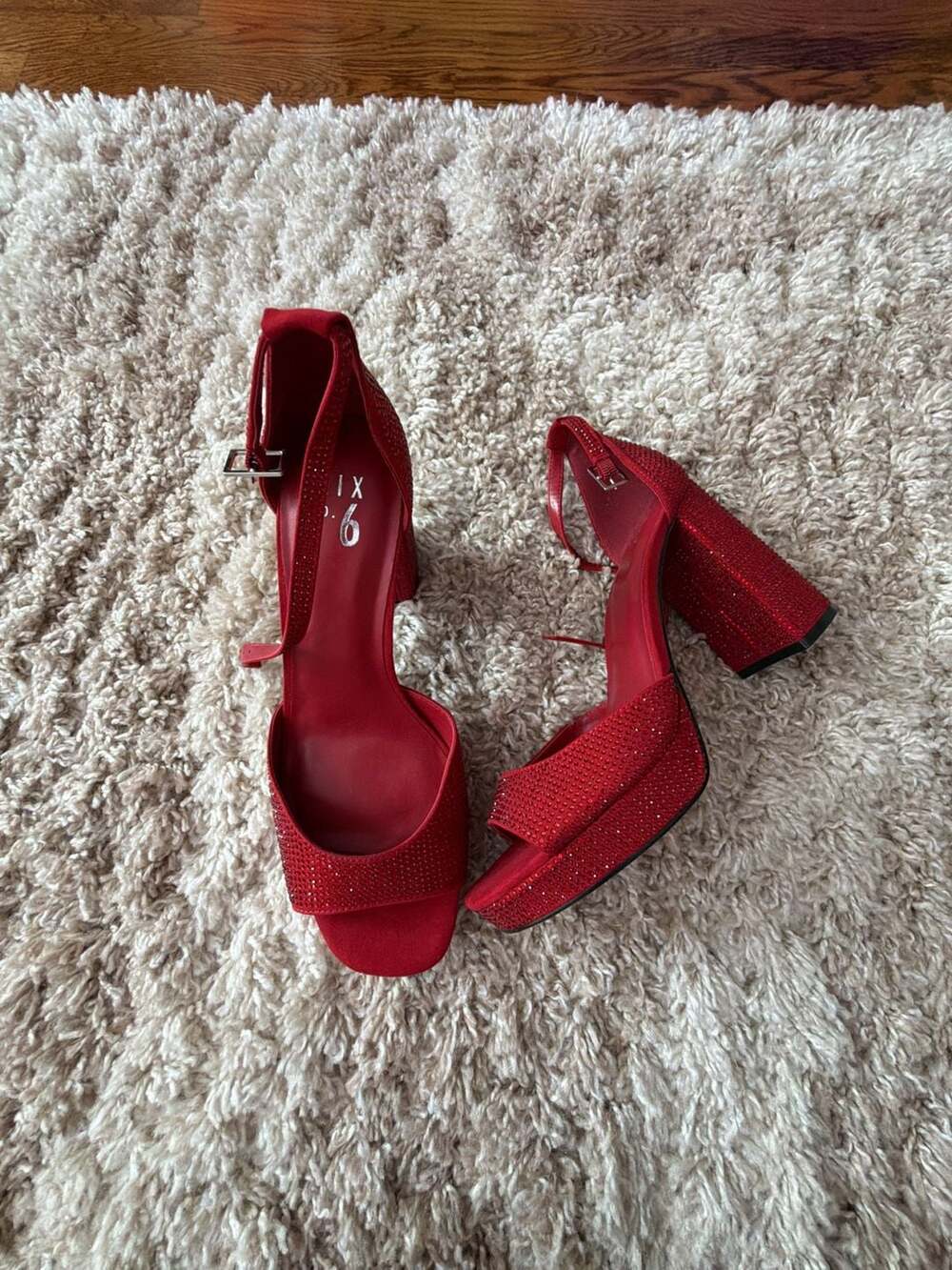 J. Renee Winsley Satin Rhinestone Dress Sandals